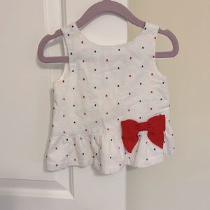 Janie and Jack Red, White, and Blue Peplum